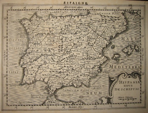 Mercator Gerard - Hondius Jodocus Hispaniae nova descriptio 1630 Amsterdam 